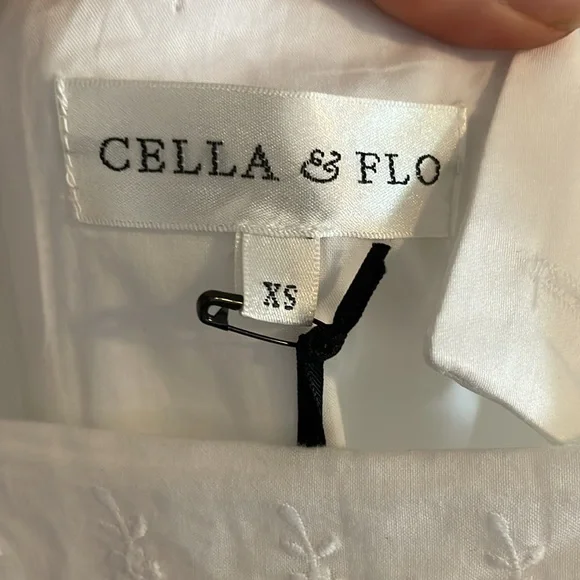 Cella & Flo Vivian Voile Lace Nursing Dress Women’s Size XS Midi Cotton‎ White - Picture 11 of 14